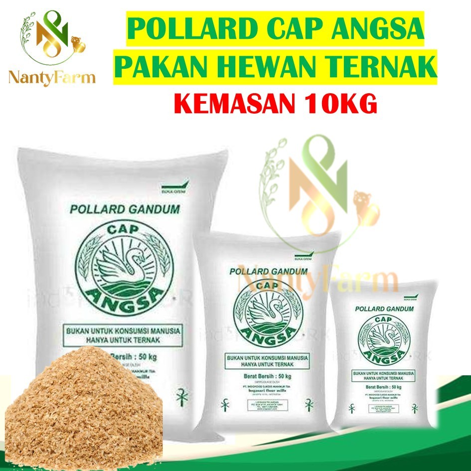 Pollard 10kg Cap Angsa Bogasari Kemasan 10 kg Polar Makanan Ternak Pakan Ternak