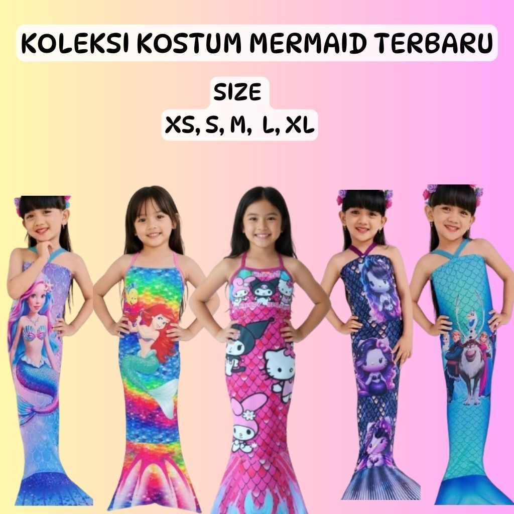 Bisa COD / grosir baju mermaid anak / kostum duyung anak / kostum mermaid / baju mermaid / baju anak