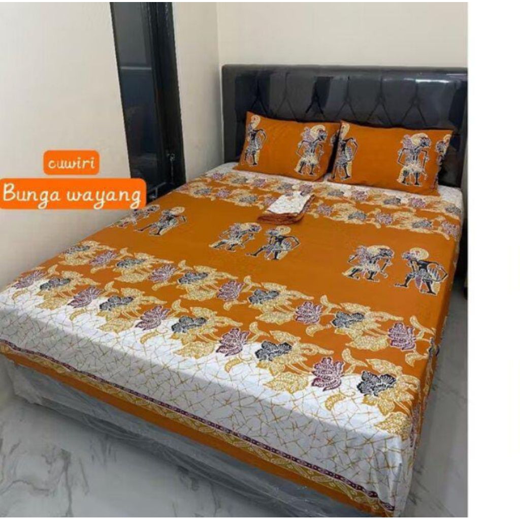 sprei cuwiri bunga wayang