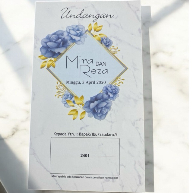 Undangan Blangko kosong ERBA kode 2401 undangan simpel harga murah