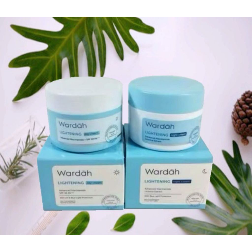 Wardah lightening cream.promo paket krim siang dan malam..