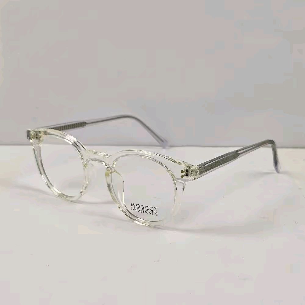 Moscot Bulat Frame Kacamata Pria Wanita Moscot Bulat 7712 Transparan Clear Bisa Lensa Blueray Photoc