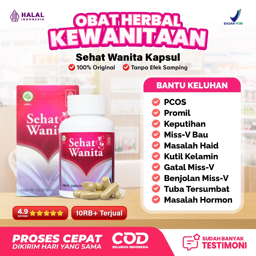 Obat Herbal Sehat Wanita Original Isi 50 Kapsul Untuk Promil dan Masalah Kewanitaan Bantu atasi Kepu