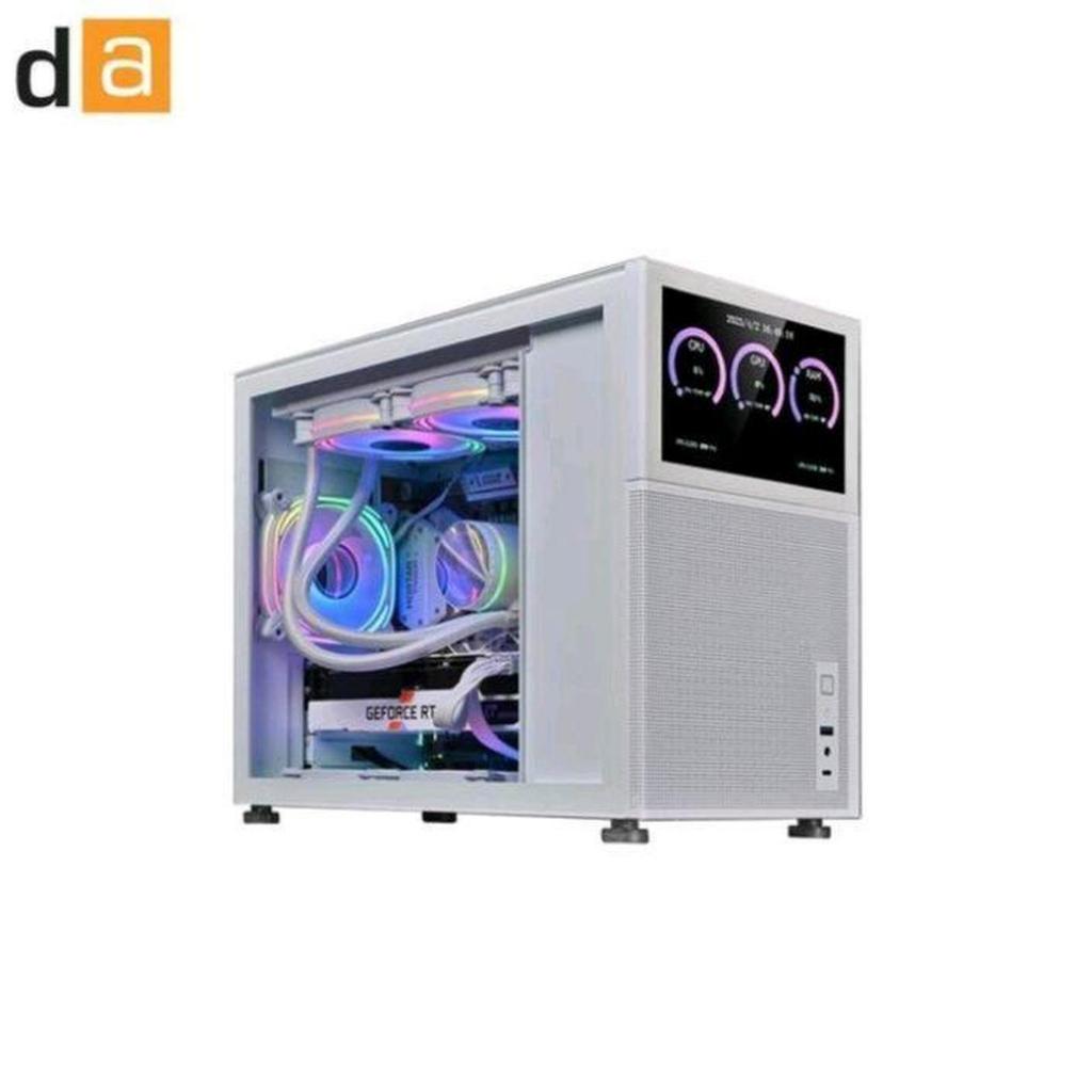 Digital Alliance AMP - Micro ATX With LCD Display Case PC - White