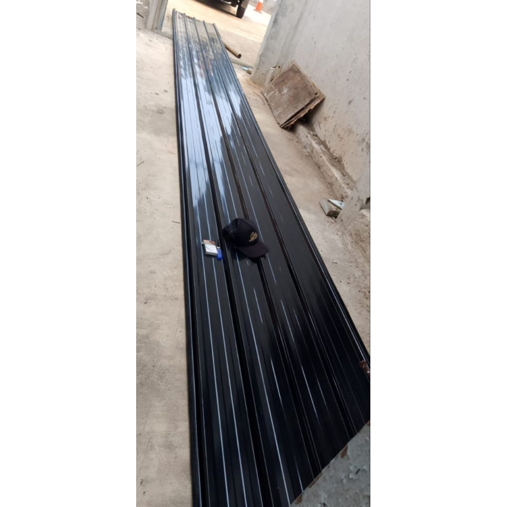 atap spandek warna hitam 0,3mm
