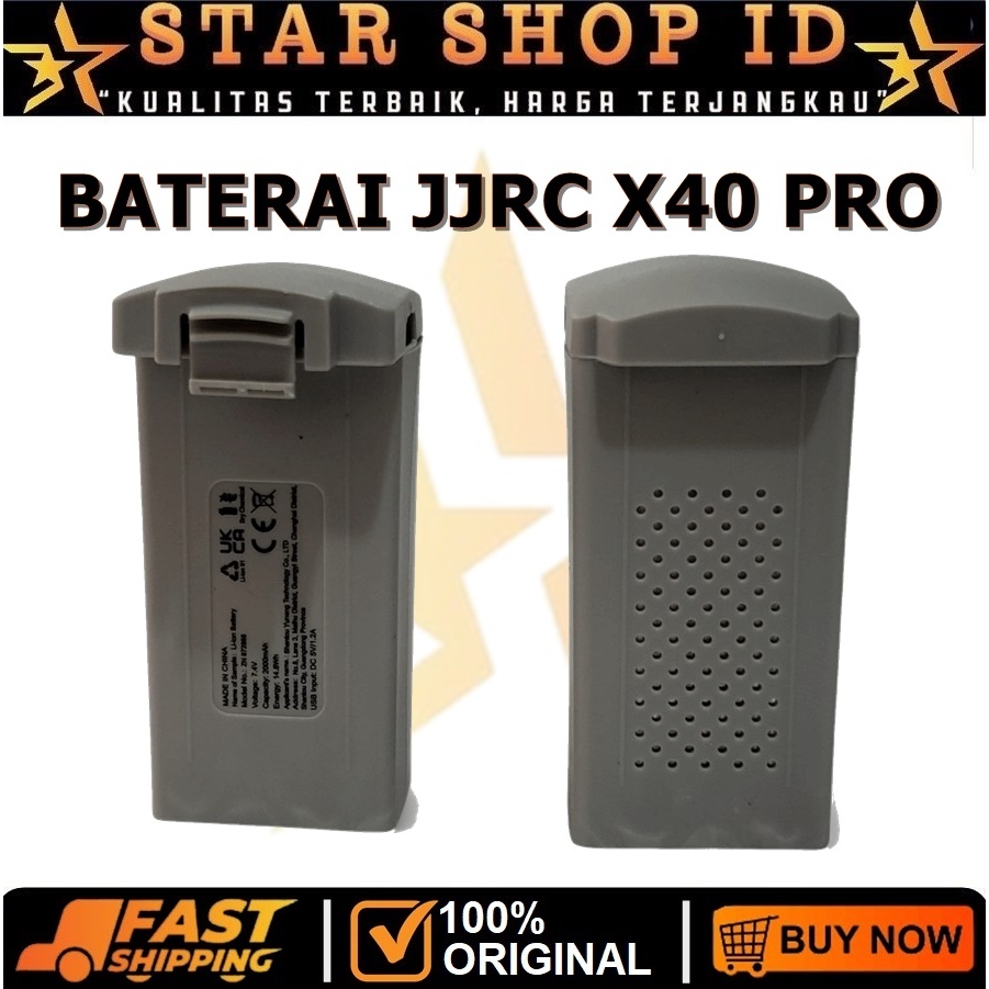 Battery Drone HORIZON JJRC X40 PRO Batre 7.4V 2000mAh Original Baterai Drone