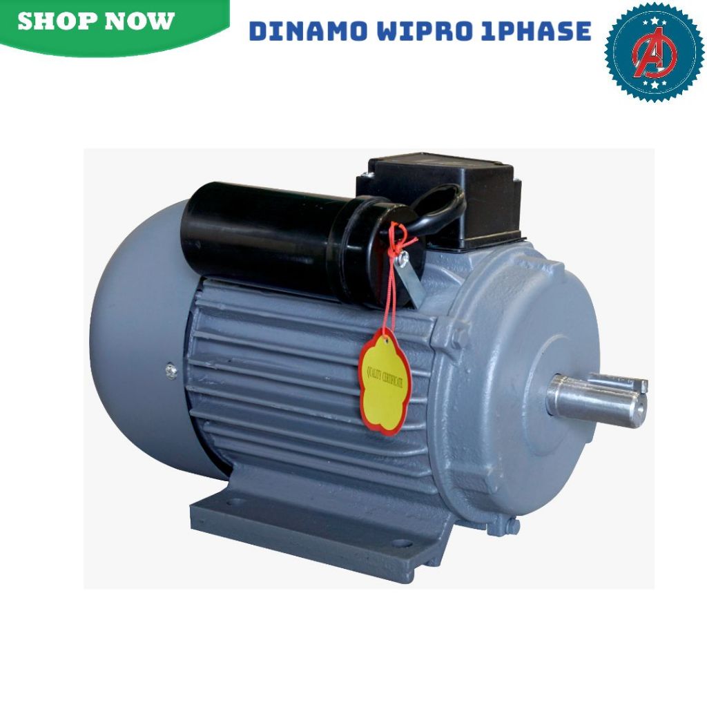 DINAMO WIPRO 1/2HP 1PHASE PENGGERAK LISTRIK WIPRO 1/2 HP 2P 2800RPM / 4P 1400RPM