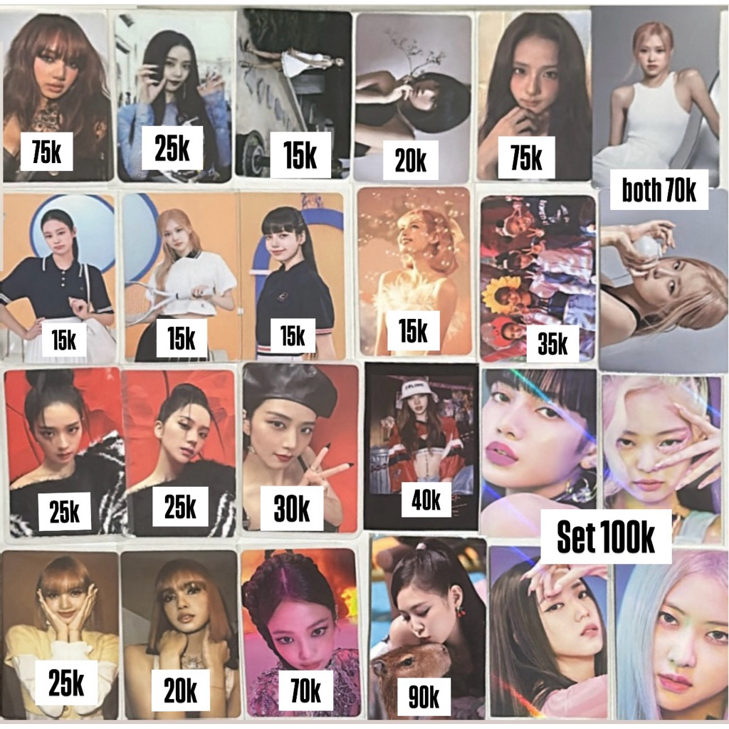 (BUY 5 GET 1) OFFICIAL PHOTOCARD BLACKPINK LISA JENNIE ROSE JISOO OFFICIAL RUBY ROSIE AMORTAGE HYLT 