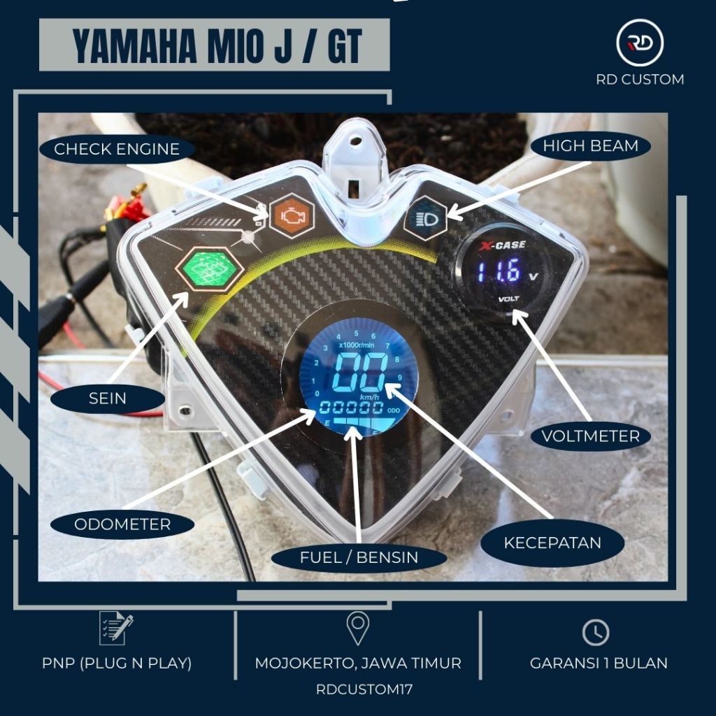 Speedometer Digital Yamaha Mio J / GT PNP