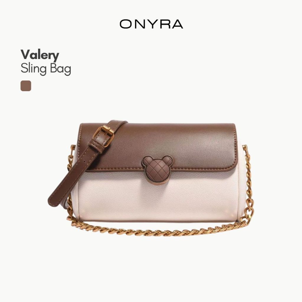 ONYRA Valery  Bag Tas Wanita Selempang Woman Sling Bag Fashion Shoulder Bag Tabung Bahan Kulit Sinte