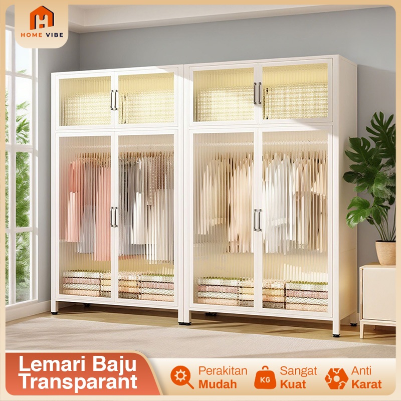 Wardrobe Lemari Pakaian Gantungan Lemari Baju Besi Lemari Besi Lemari Pakaian Full Besi Minimalis