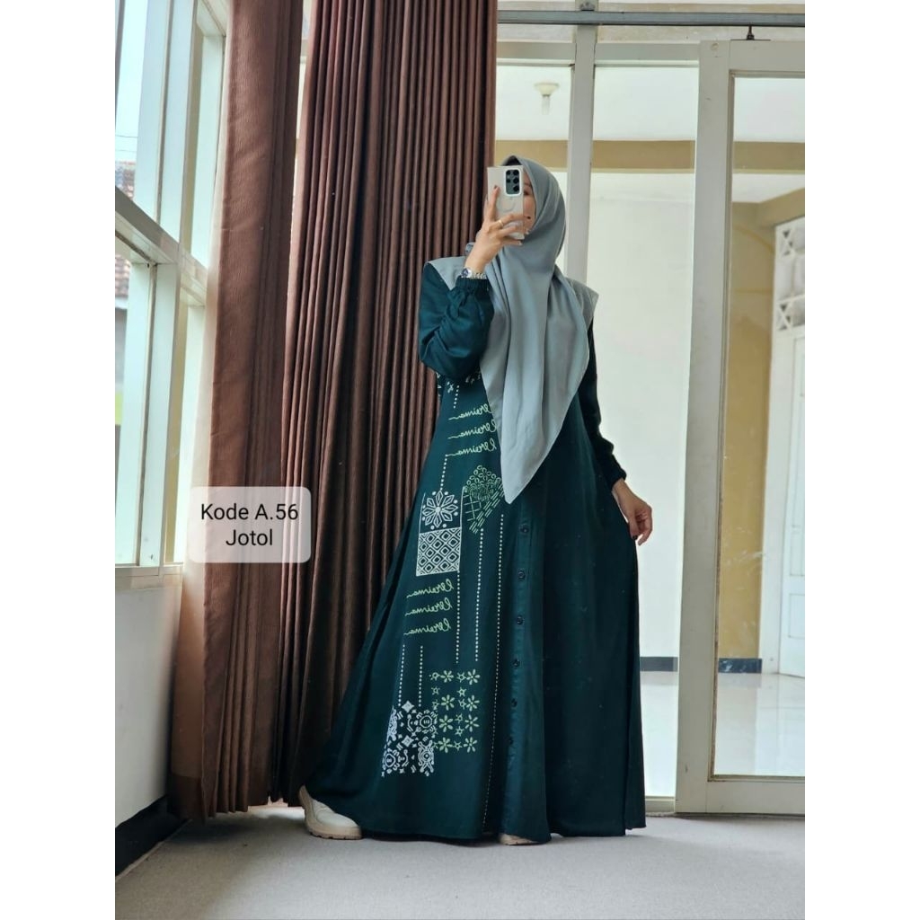 Dress Twill Klok A|Batik tenun ORI elzeima