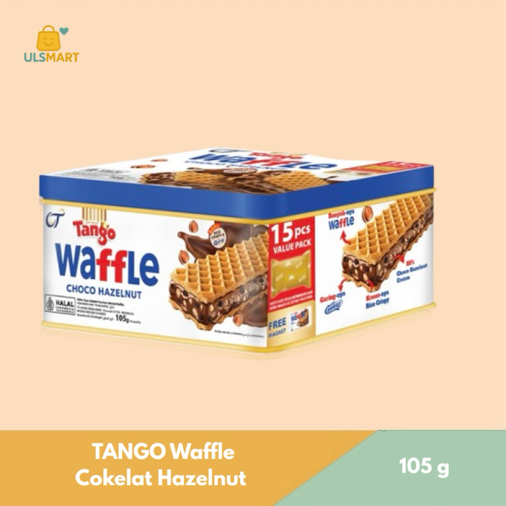 TANGO Waffle Cokelat Hazelnut Kaleng 105 g
