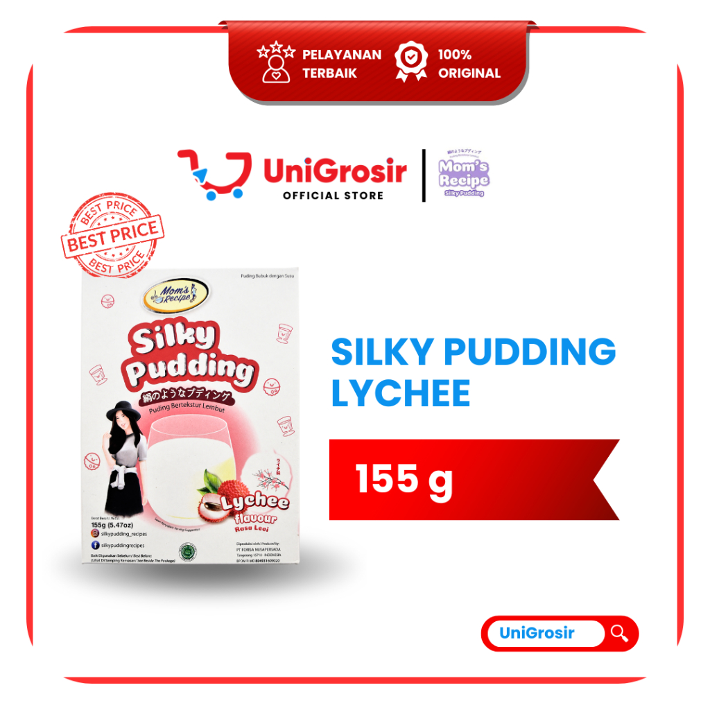 [UniGrosir] SILKY PUDDING LYCHEE FORISA PUYO PUDING SUSU LECI LECHI MOM'S RECIPE ~ 155 g