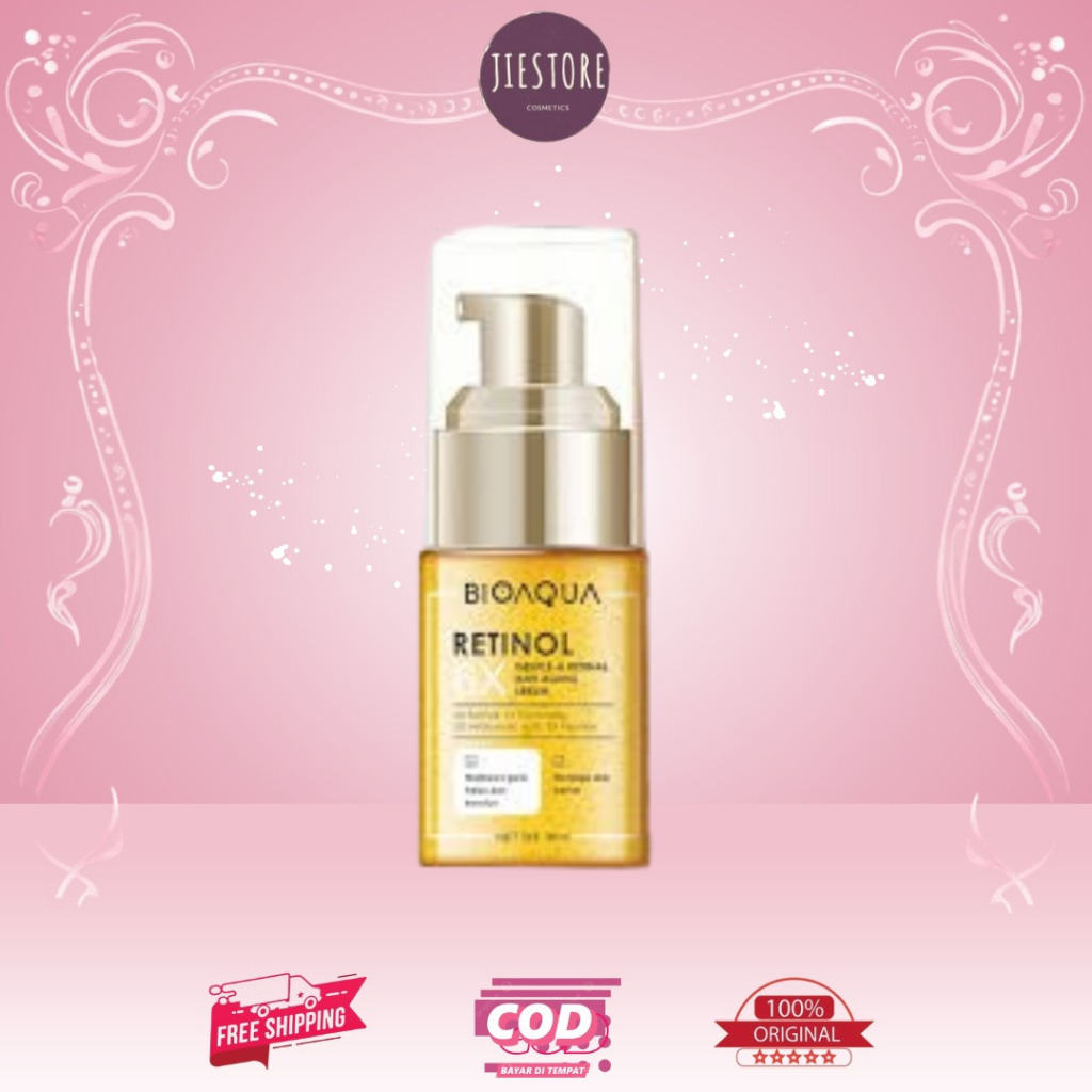 BIOAQUA 6X Gentle-A Retinol Serum Wajah Anti Aging Essence 30ml Dark Spot Serum Brightening untuk Fl