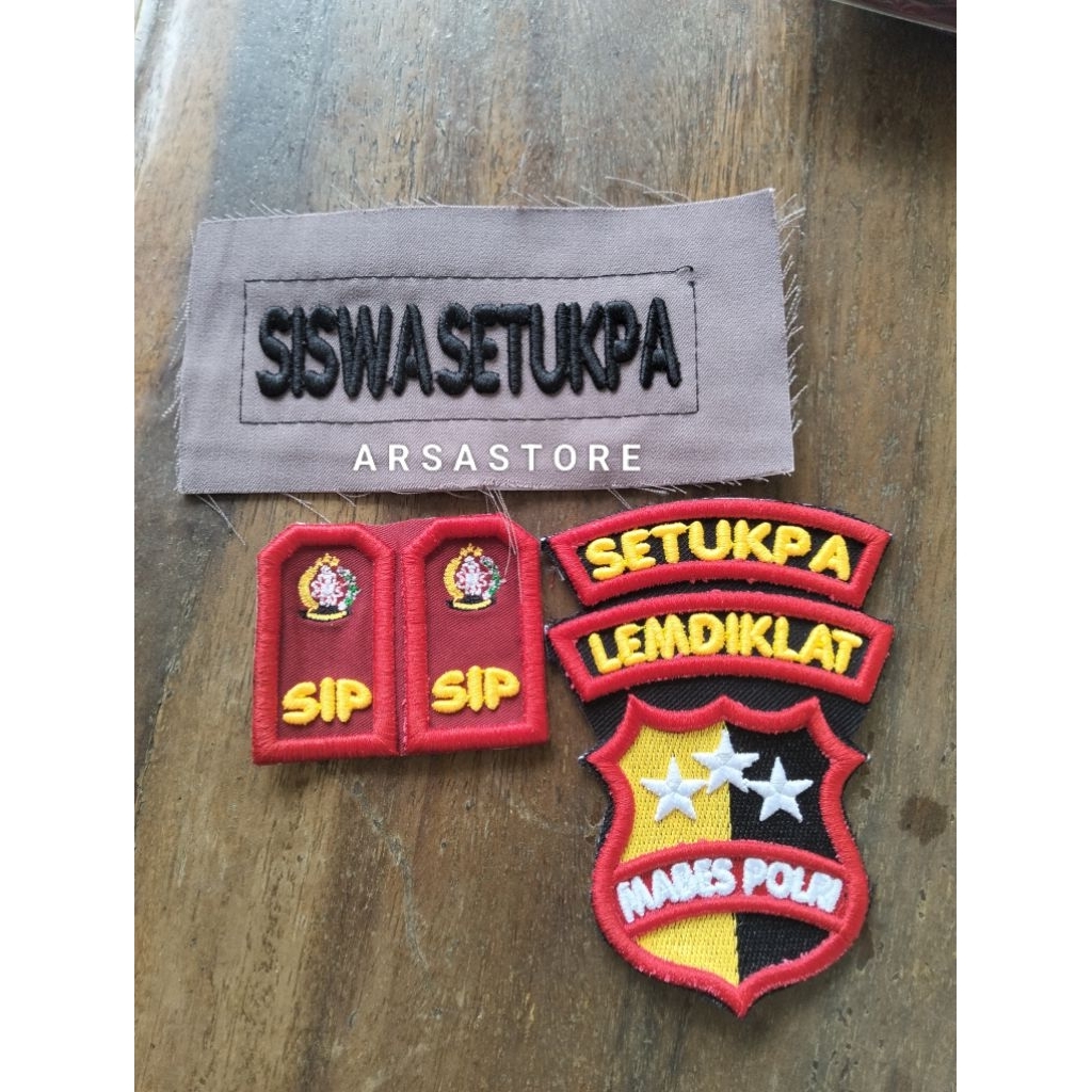 ATRIBUT LENGKAP SETUKPA POLRI/LEMDIKLAT SETUKPA BORDIR SUPER TIMBUL ATRIBUT SIP 2026 TERBARU