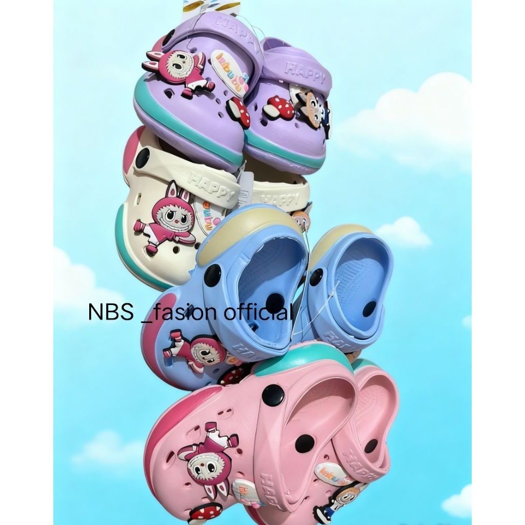 Sandal Baim kids INKAYNI karet karakter LABUBU lucu