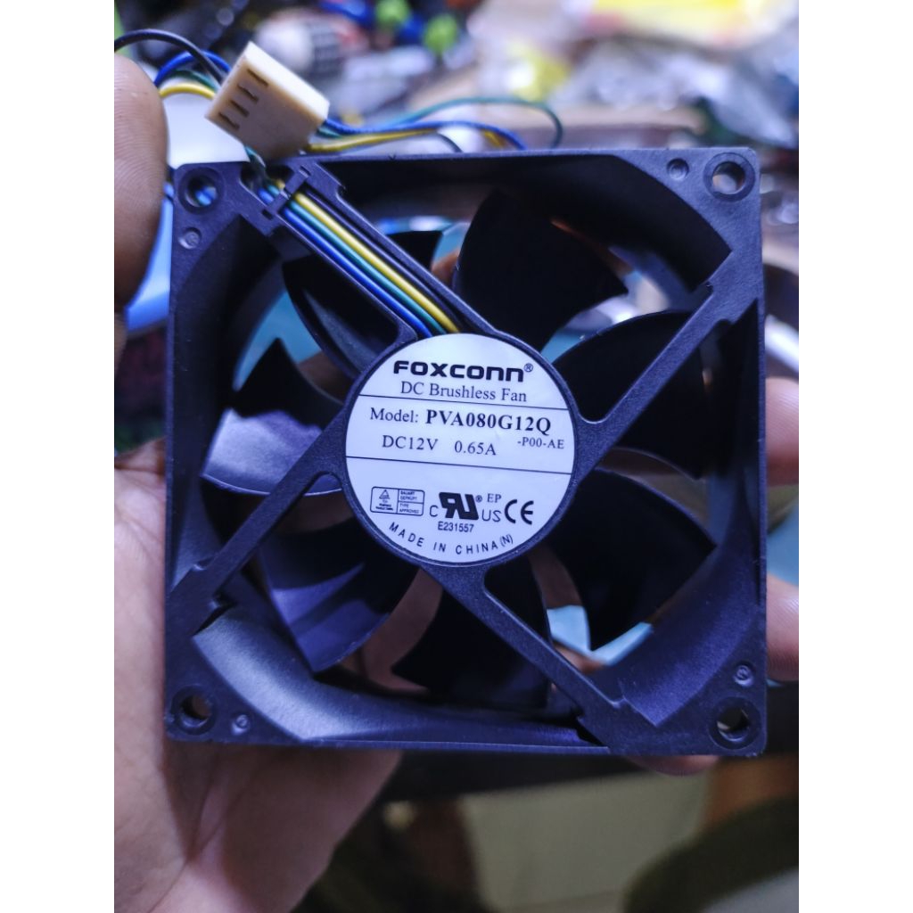 Kipas highspeed 8x8cm 12v 0,65a merk Foxconn