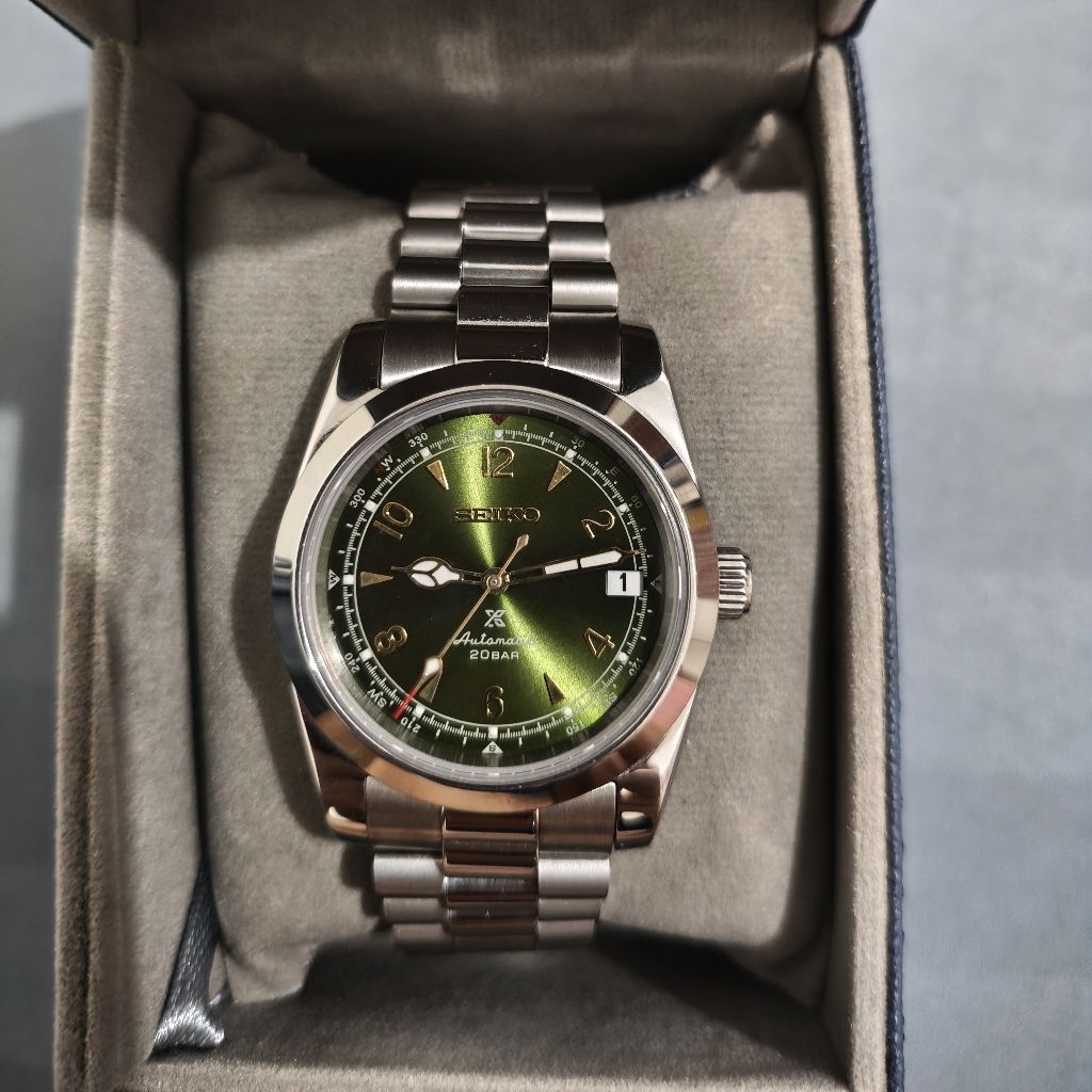 Jam Tangan Pria NH35 Seiko Movement Alpinist Green Seiko Mod