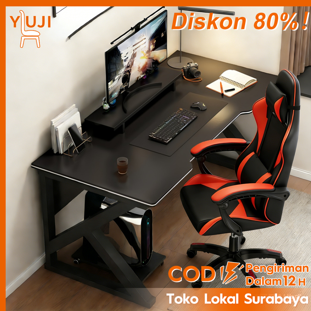 Pengiriman Dari Surabaya---Meja Gaming kursi Meja Komputer Besi Meja Kantor Minimalls Meja Kerja Ser