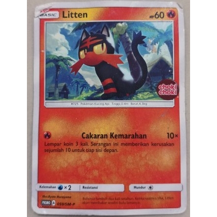 kartu pokemon litten choki choki promo