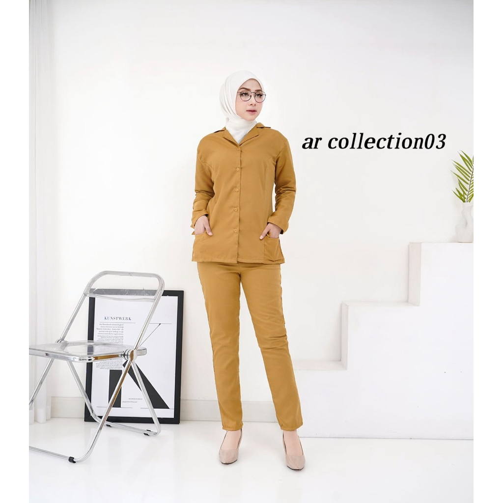 Seragam Setelan Khaki Muda/Tua Pemda PNS wanita terbaru