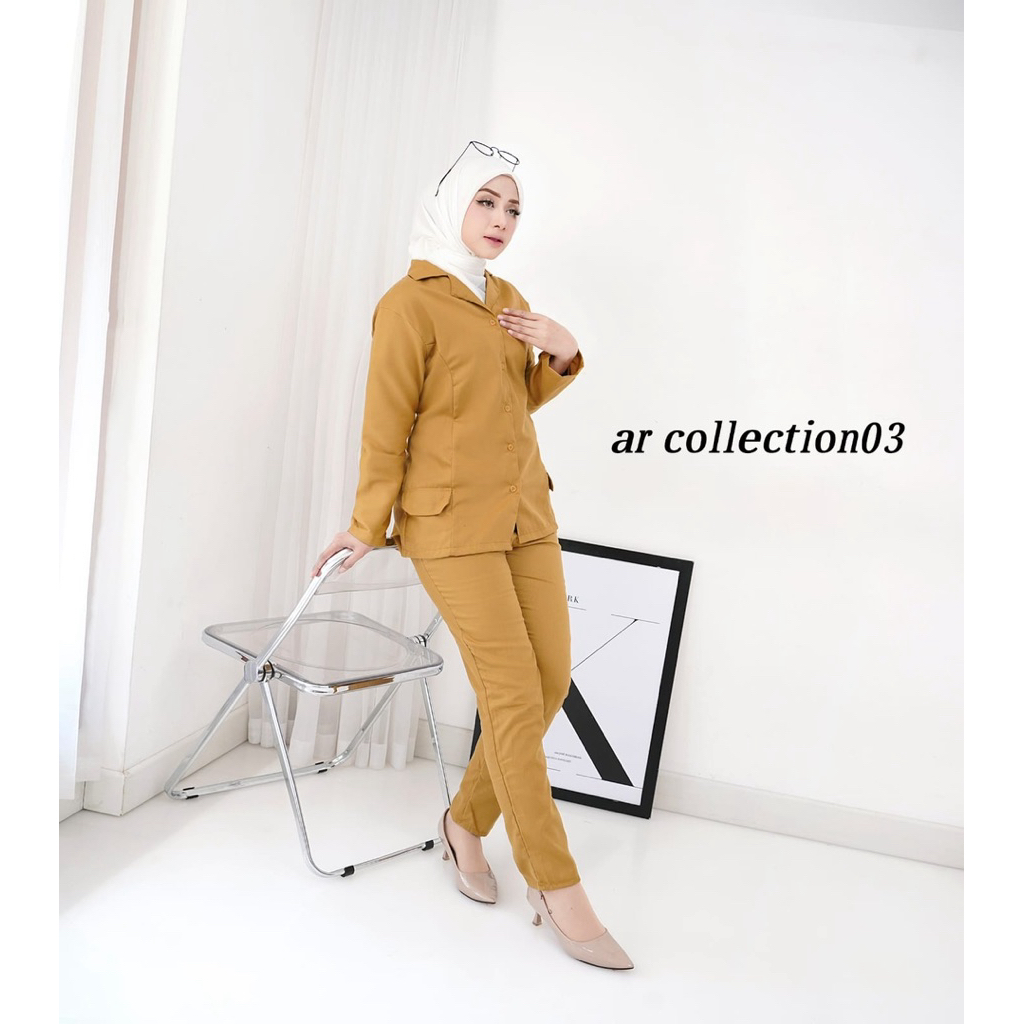 Seragam Setelan Khaki Muda PEMDA PNS Wanita Terbaru