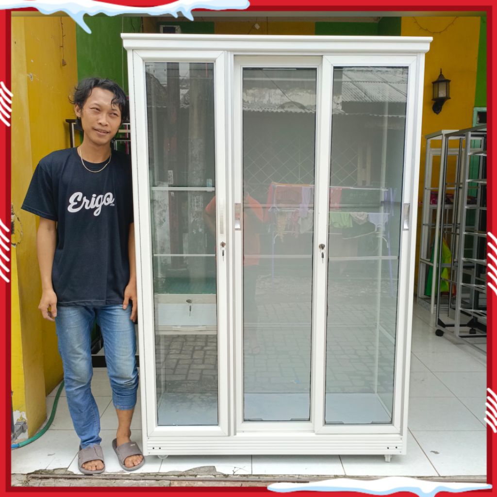 Lemari Baju Persewaan ACP//Pintu Sliding(Gantungan) // Buka Tutup(Laci & Lipatan)//Pintu Kaca Bening