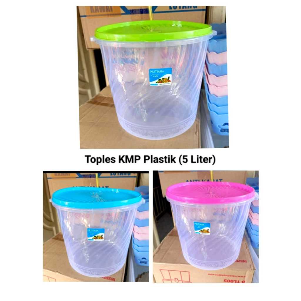 Toples KMP Plastik 5 Liter / Sealware / Toples Krupuk Plastik / Mutiara KMP / Toples Kue Kering