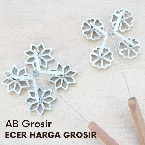 Cetakan kembang goyang murah 4 mata , cetakan kembang goyang cabang 4 premium