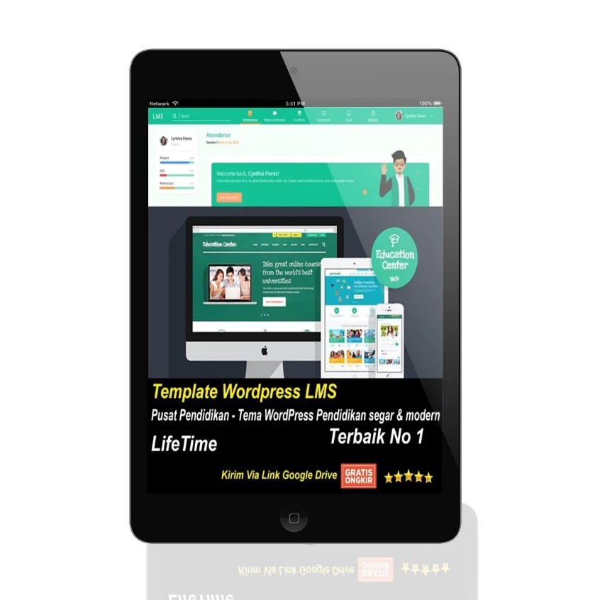 Template Wordpress LMS Learning Management System Sekolah Universitas