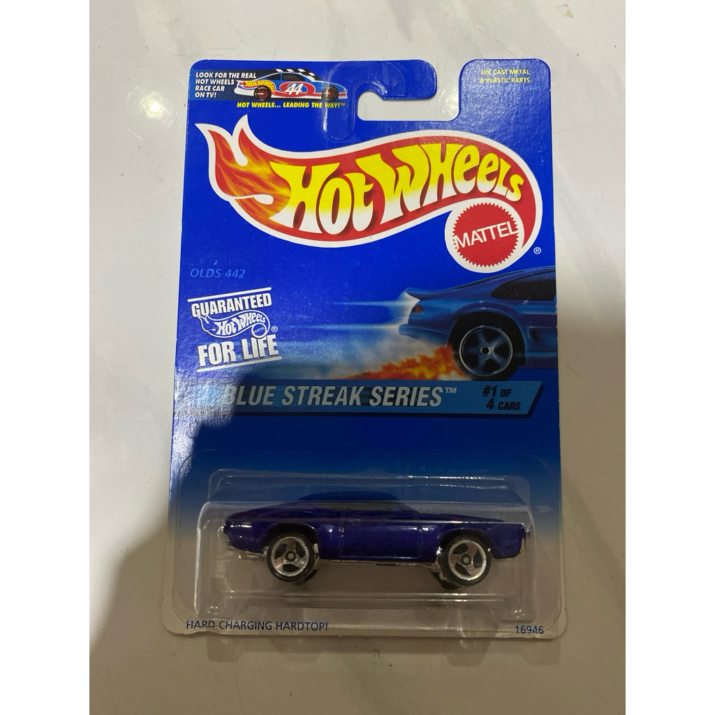 hot wheels olds 442 blue card