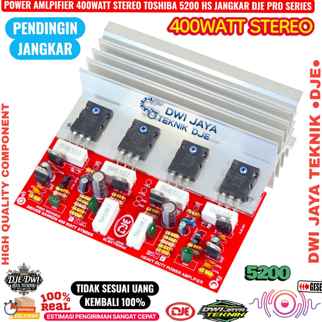 Driver Power Toshiba 400 Watt Stereo / Power 400 Watt Stereo Pendingin JANGKAR