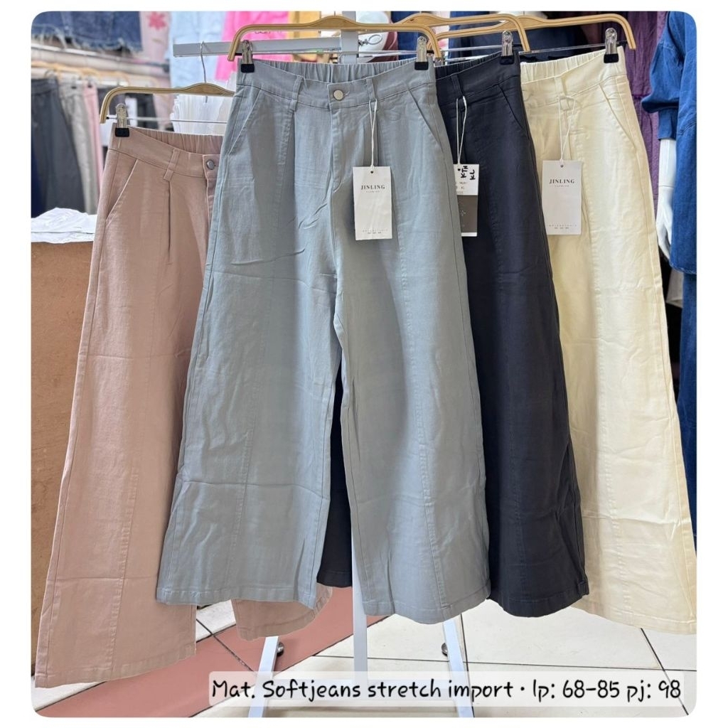 CELANA KULOT SOFT JEANS STRECH JINLING  LP:68-85 pj: 98