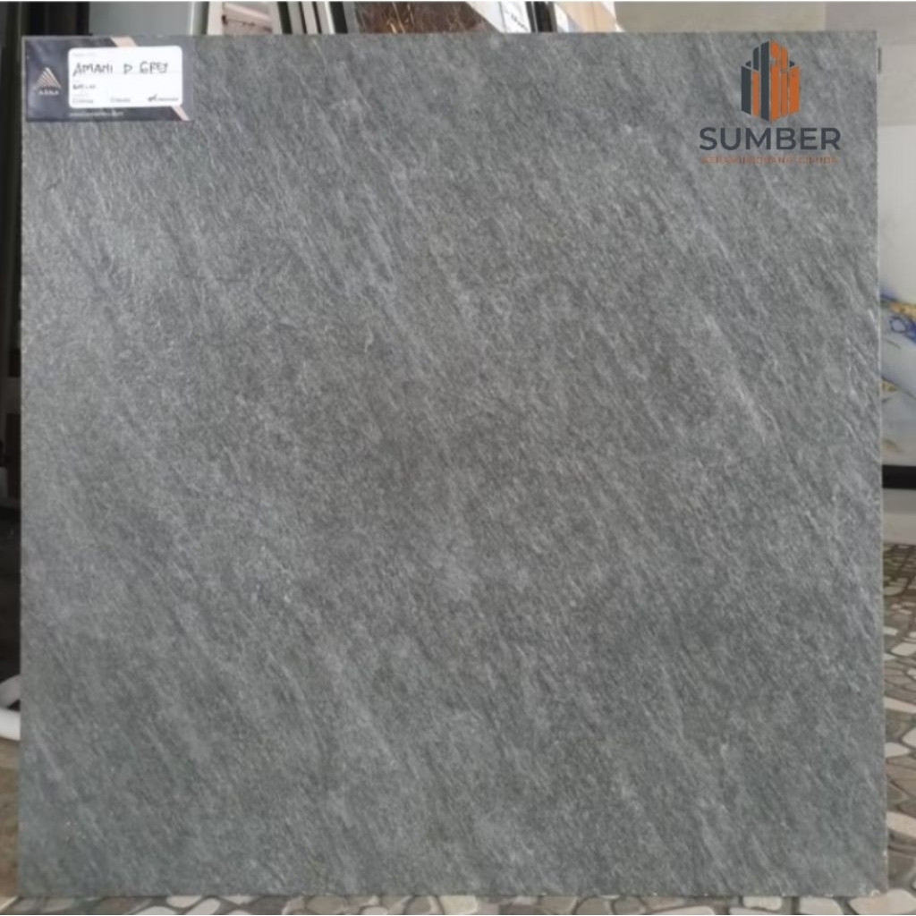 Granit 60x60 anti slip kasar timbul | Arna amani dark grey local