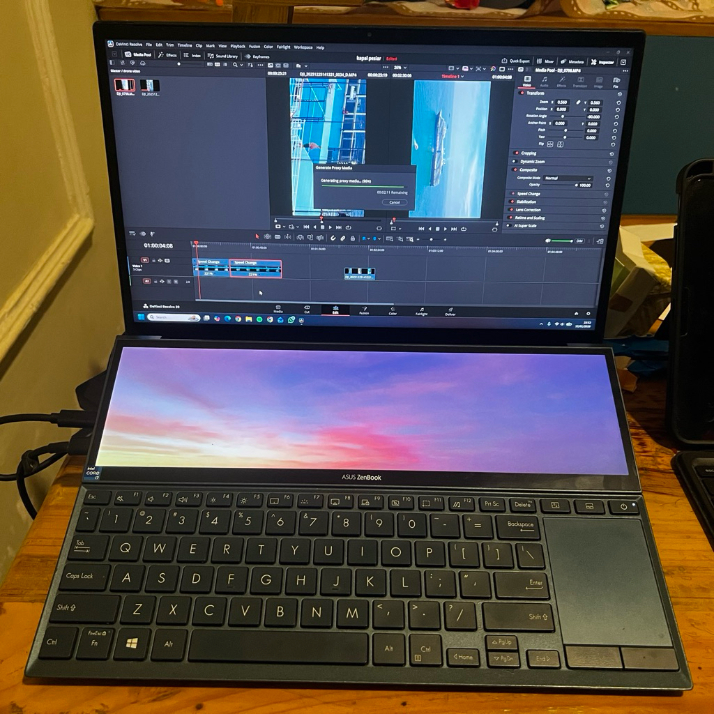 Asus-zenbook-duo i7 gen 11 16GB ram/1TB SSD vga Nvidia