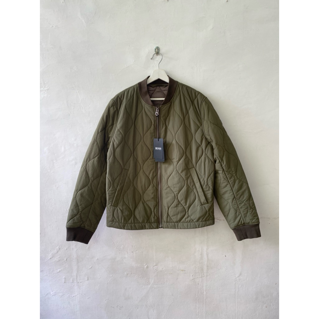 JACKET PRIA - BOMBER OKENZIE QUALITED PUFFER DARK GREEN BY’HB ORIGINAL AUTHENTIC