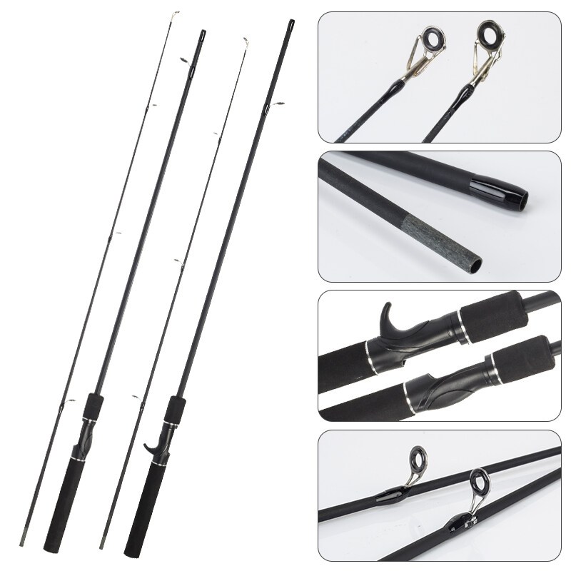 LUCKY MAN Joran Pancing Carbon Sutet 2 Bagian Tongkat Pancing UL Power Untuk Air Tawar Dan Laut