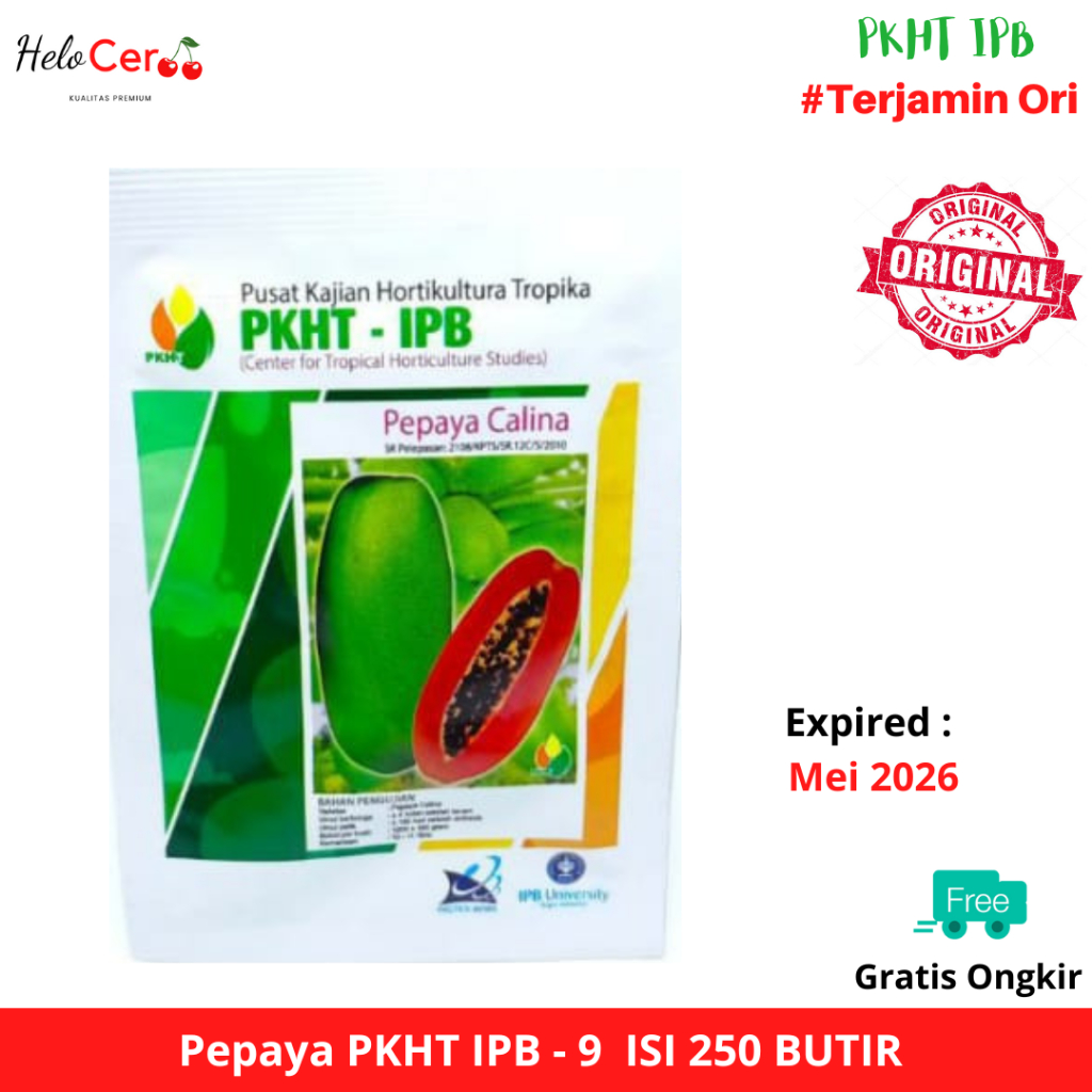 Benih Pepaya Calina /California IPB 9 isi 250 butir PKHT IPB