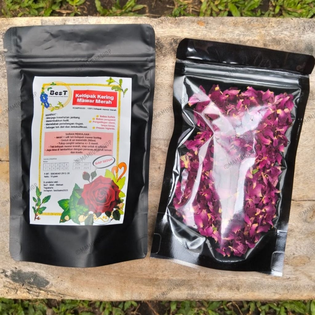 [BesT] DRIED RED ROSE PETALS / KELOPAK MAWAR MERAH KERING 100% ASLI SIAP SEDUH