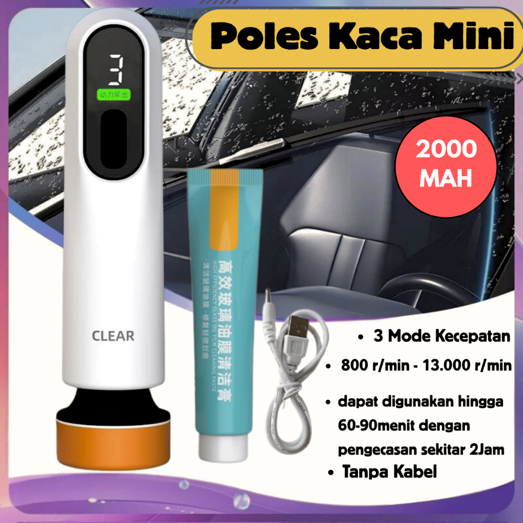 Mesin Poles Body Kaca Mobil Motor Penghilang Baret Polisher Mini Alat Poles Wax Cat Mobil
