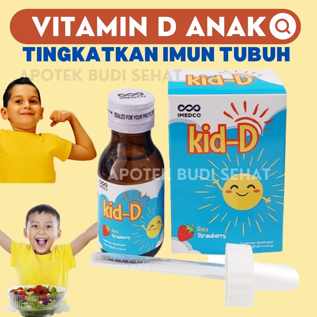 Kid D Sirup Vitamin D Anak Vitamin D Sirup Vitamin D Rasa Stroberi Vitamin D Drop KID-D STRAW SYR 60