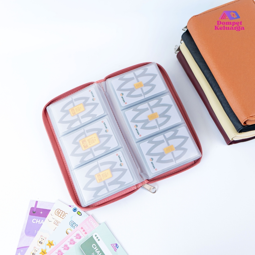 Dompet Keluarga - Dompet Logam Mulia Album Antam Tempat Penyimpanan Emas 60 Slot