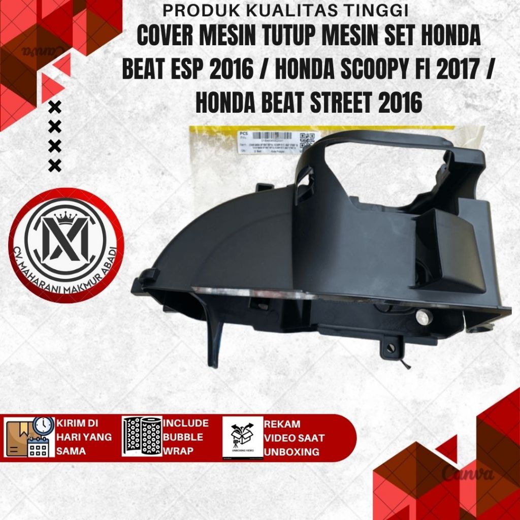 WIN-COVER TUTUP MESIN HONDA BEAT ESP 2016 2017 2018 2019 HONDA SCOOPY 2017 2018 2019 2020 FI STREET