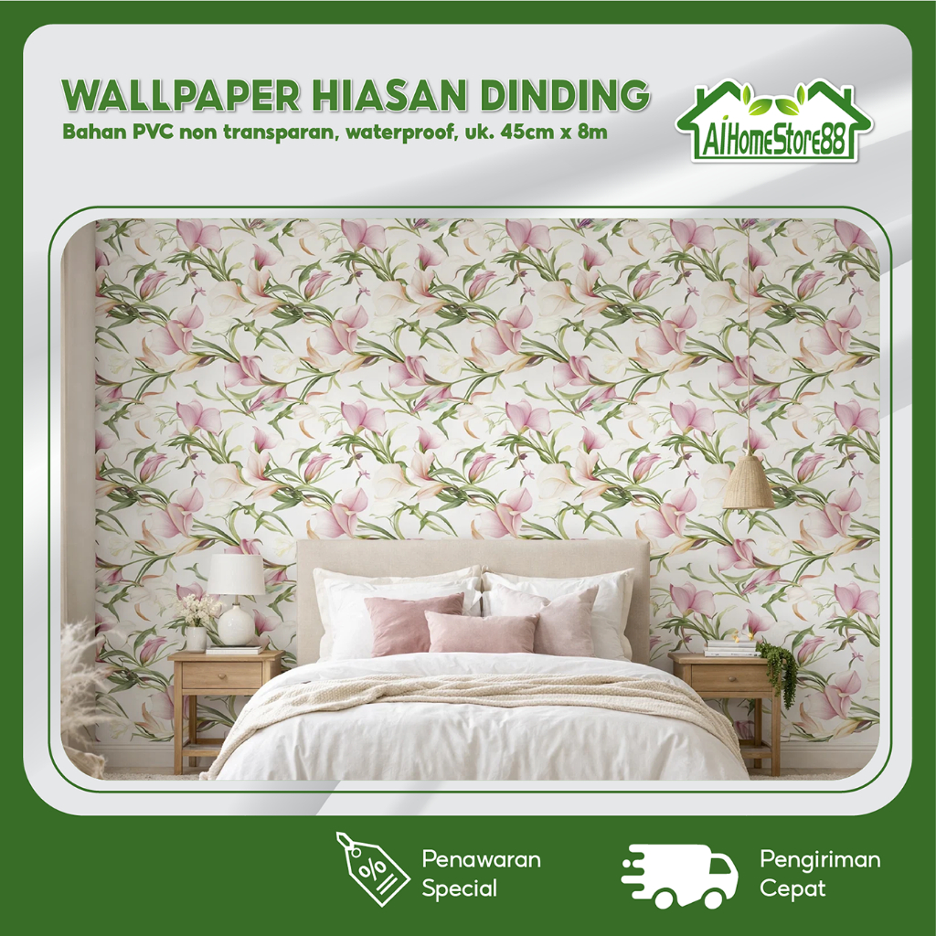 Wallpaper cantik wallpaper dinding dekorasi rumah wallpaper hiasan dinding