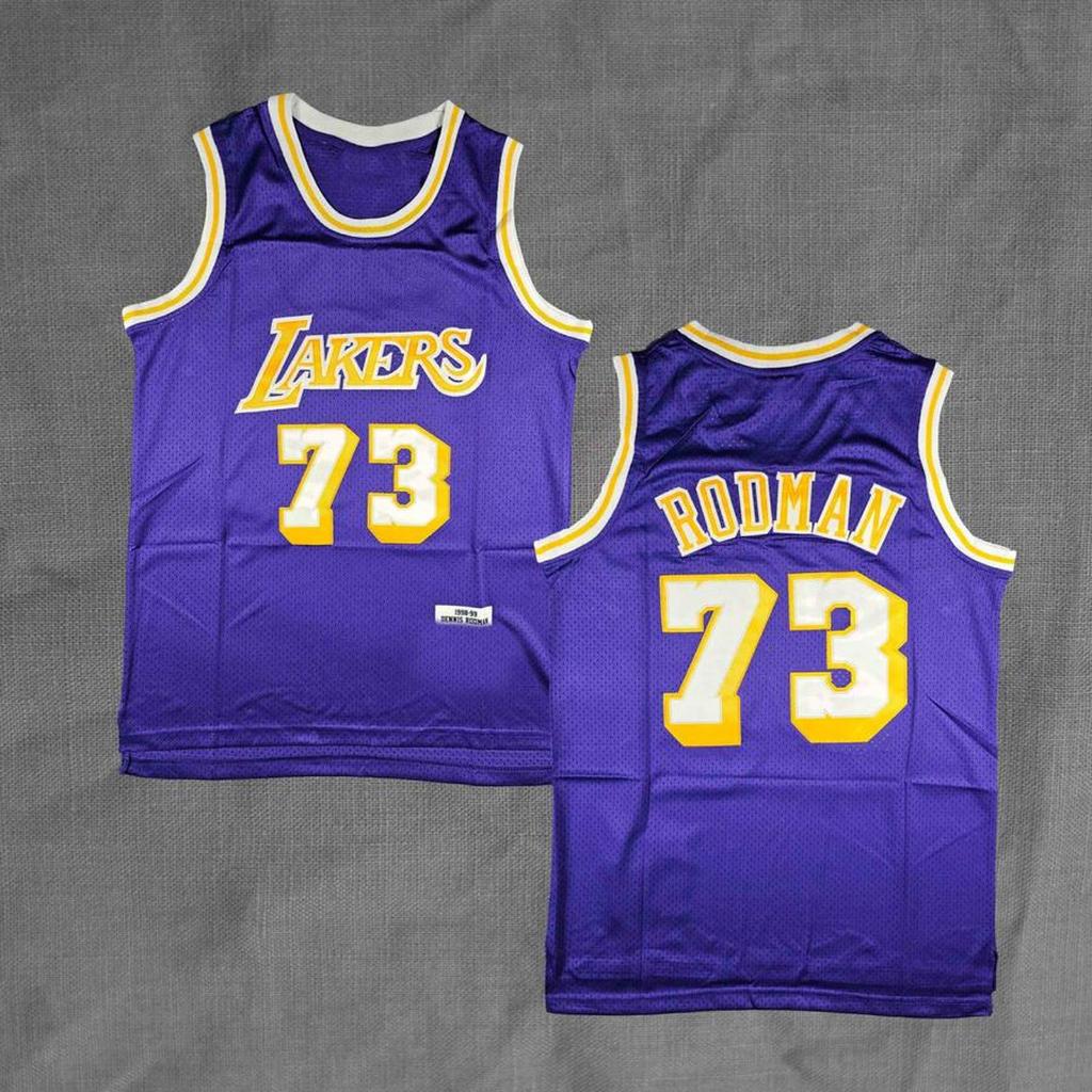 Baju Jersey Basket Classic Dennis Rodman Los Angeles Lakers Ungu #73 - LAKERS UNGU DENNIS RODMAN #73