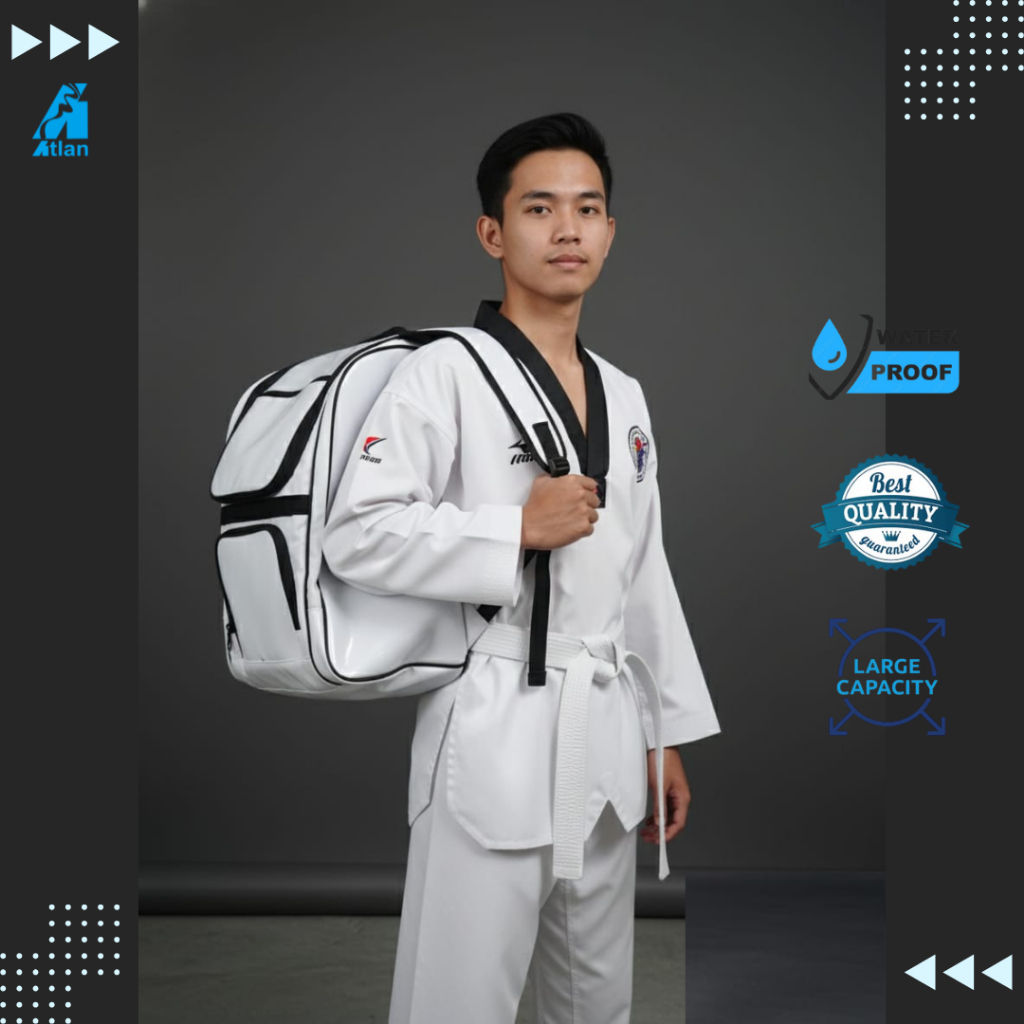 Atlan Tas Sport Taekwondo Premium New Version Waterproof Putih Co