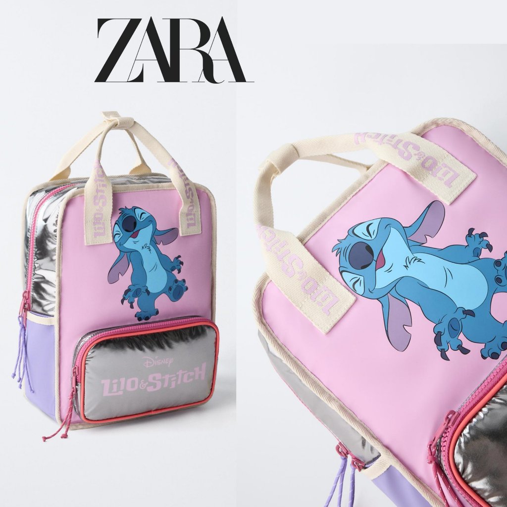 Zara Ransel Mini Lilo & Stitch Disney Multicolor Tas Anak Bag Kid Sekolah School Traveling Casual Ka