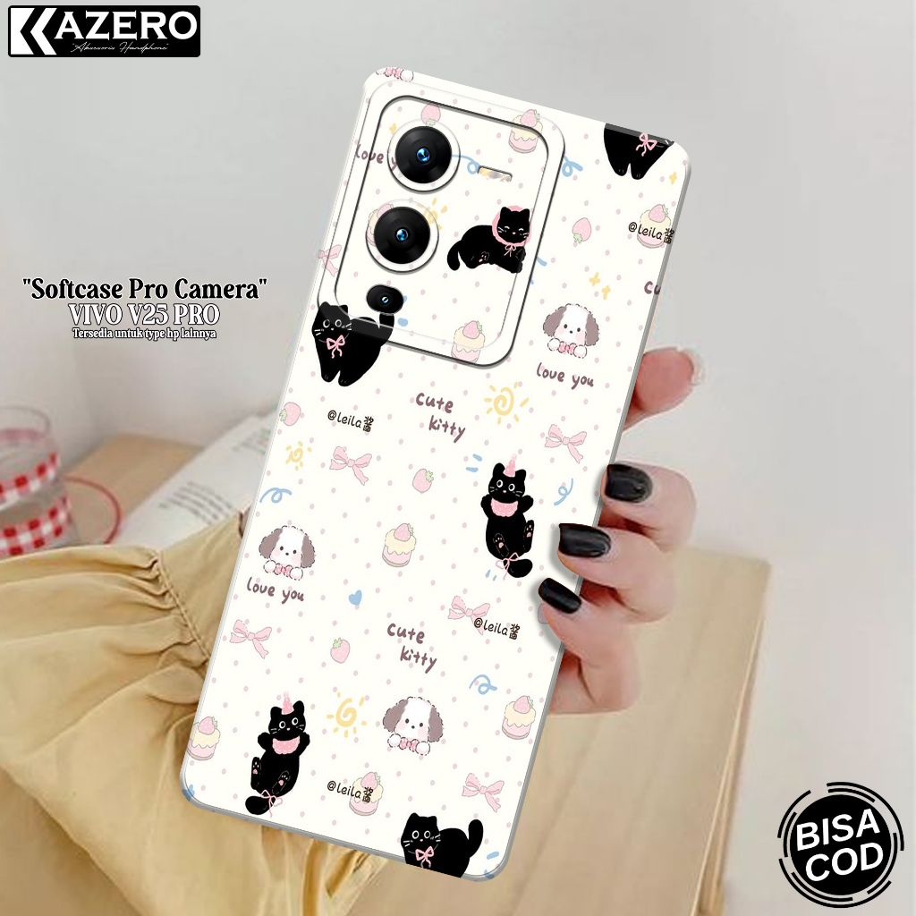 KAZERO - Case Hp VIVO V25 PRO - Fashion Case Kartun - Pro Camera - Softcase VIVO V25 PRO - Kesing VI