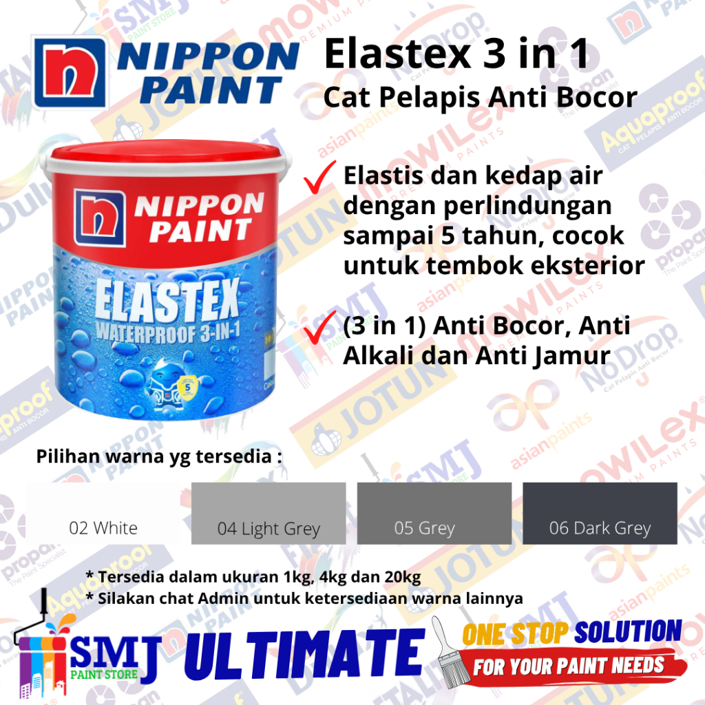 CAT TEMBOK WATERPROOFING ANTI BOCOR ELASTEX 20 KG